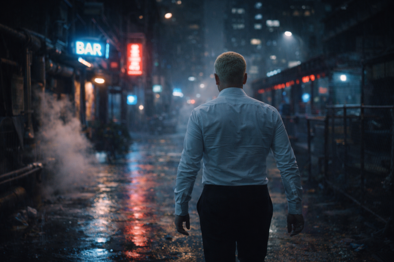 DIvine Device - man walking in the rain